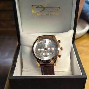 Gold and Brown Men's Watch